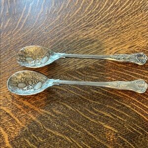 Elegant Silver Salad Set